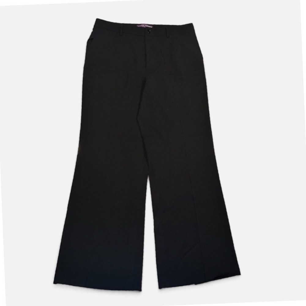 Ralph Lauren Collection Trousers Women 12 Wool Black Purple LabelWide Leg USA